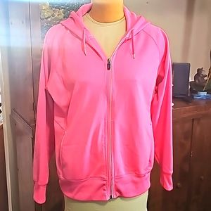 Womens Dickies XL full zip performance system bubblegum pink hoodie